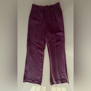 Zara Women’s High Rise Purple Menswear Style Pants - Size Medium - Lightly Worn